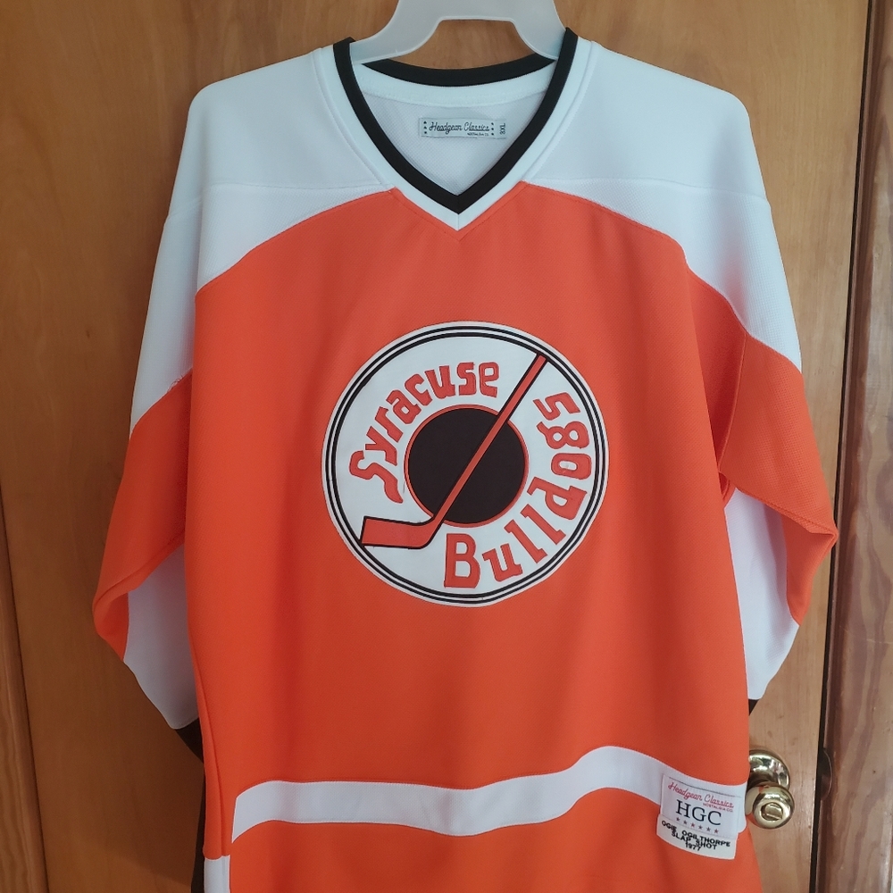 Syracuse bulldog hockey Jersey from the movie slapshot